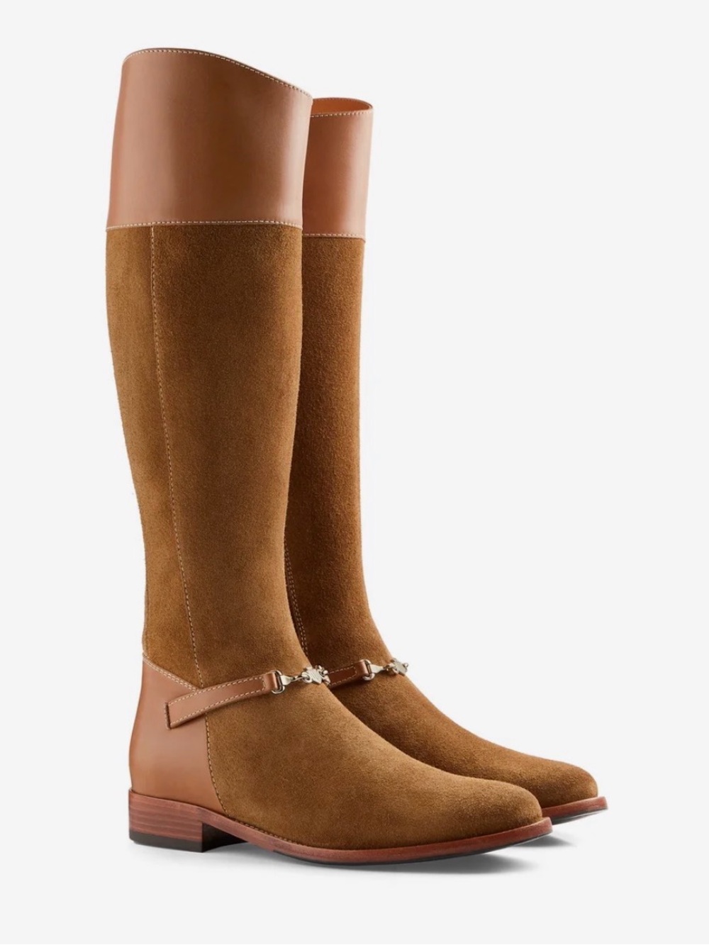 Fairfax & Favor Octavia Tan Suede Boots - Size 38 Narrow Fit